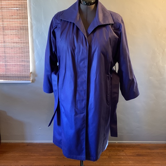 London Fog Purple Raincoat * 14 Petite - Picture 5 of 16